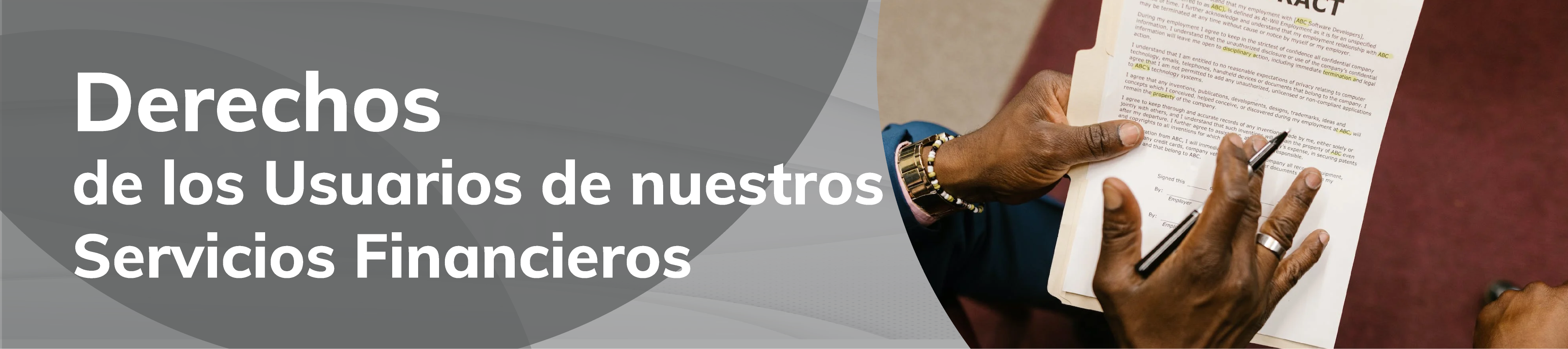 Derechos de los Usuarios de nuestros Servicios Financieros